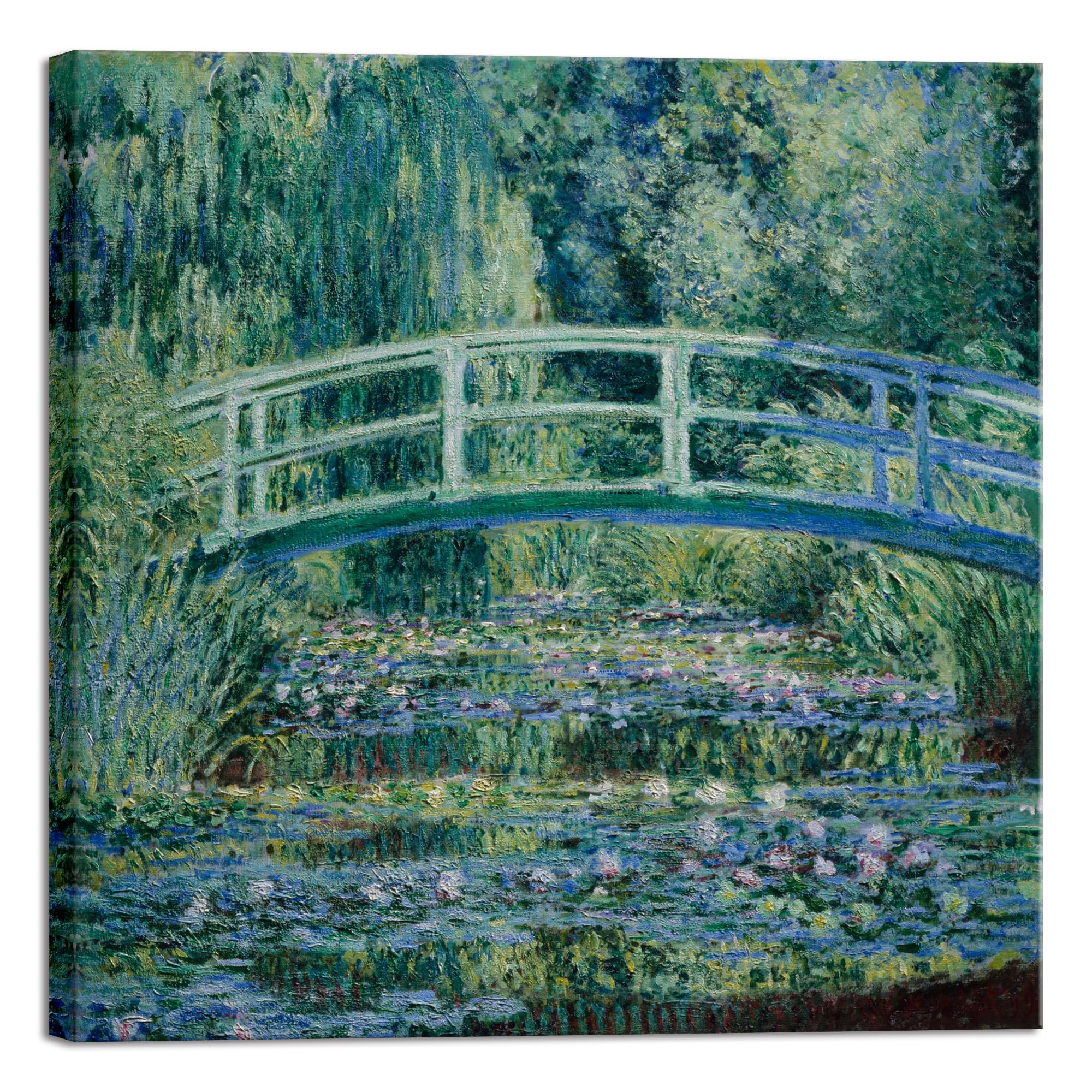 Wieco Art Canvas Print Wall Art Water-Lily Pond,1899 by Claude Monet Impressionism Art Print Picture Artwork for Living Room Bedroom Home Kitchen Decorations