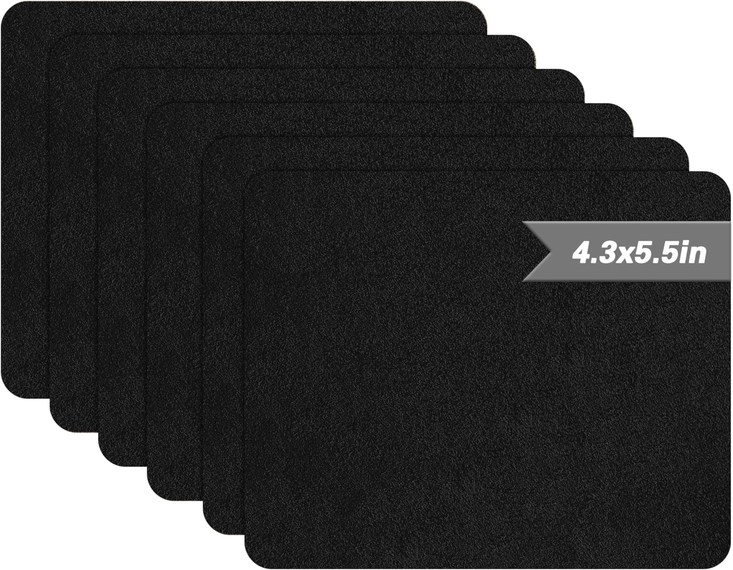 Azobur Sofa Fabric Repair Patch, 6 Piece Microfiber Patches, Self Adhesive Fabric Sofa Patch Repair Fabric, Luxurious Look, Quick Fix Sofa.(Black)