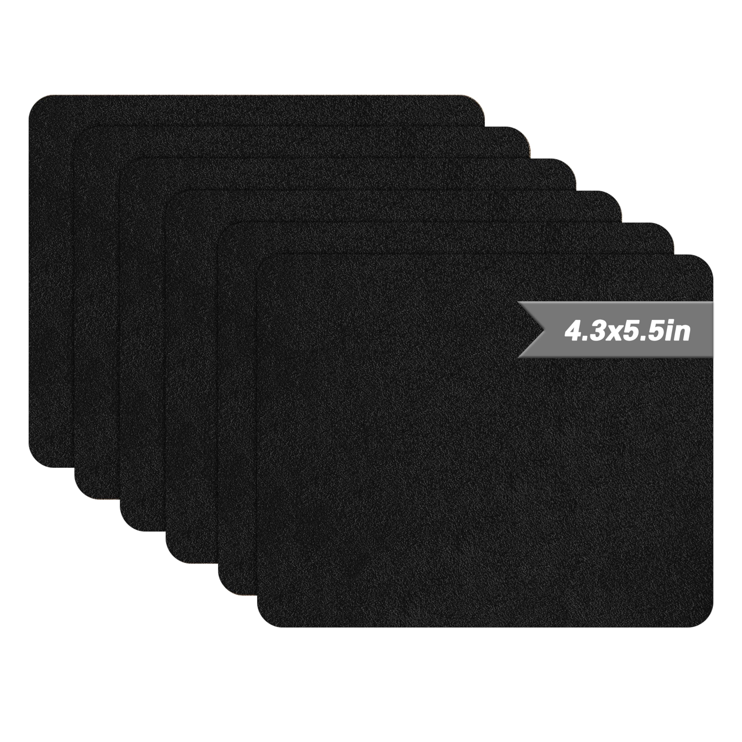 Azobur Sofa Fabric Repair Patch, 6 Piece Microfiber Patches, Self Adhesive Fabric Sofa Patch Repair Fabric, Luxurious Look, Quick Fix Sofa.(Black)