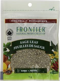 Frontier Natural Products Coop Bulk Sage Leaf Rubbed Pouch, French/English, 11-Gram