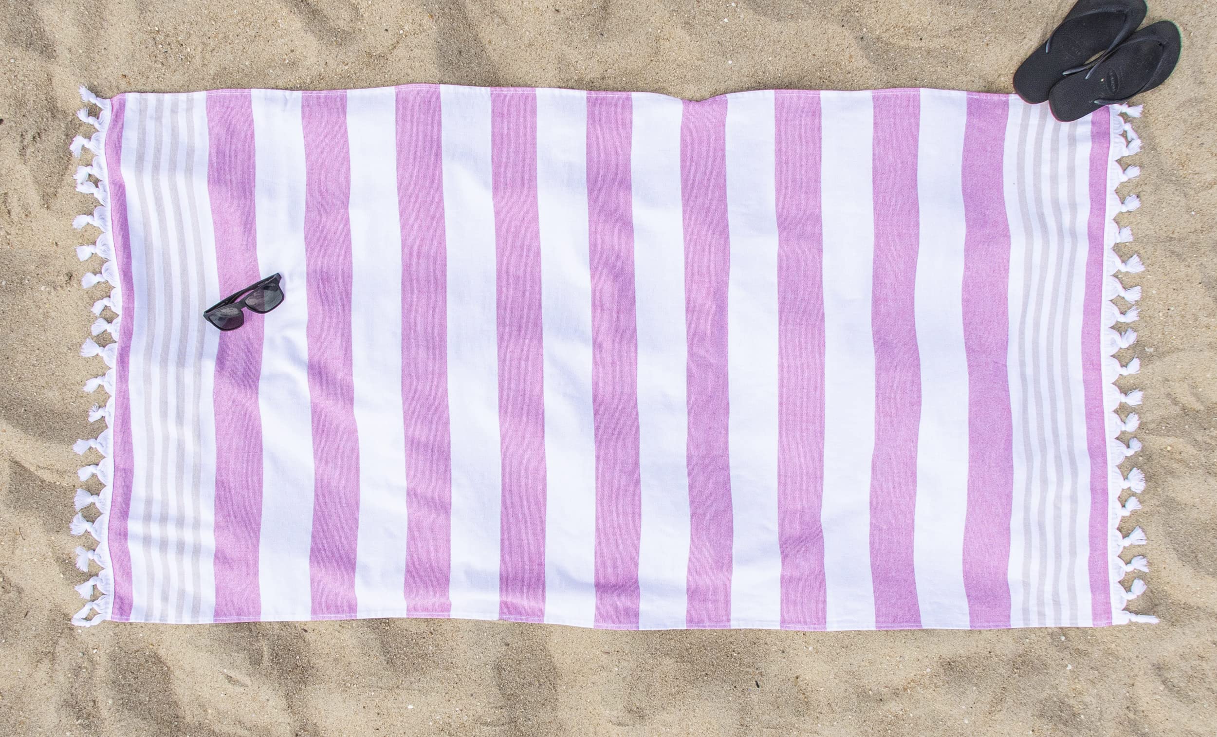 Superior Serviette de Plage surdimensionnée, Coton, Cerise, 89,9 x 172,7 cm