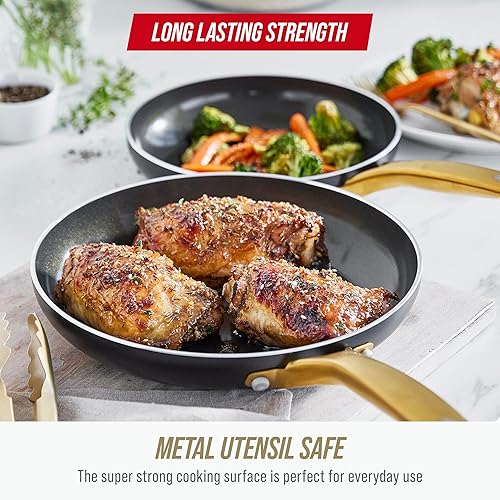 Miniatura 6 de Blue Diamond - Juego de 14 piezas de ollas y sartenes antiadherentes para inducción, con infusión de diamante, sin PFAS, de cerámica, apto para