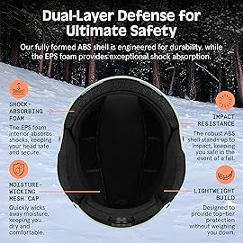 Retrospec Comstock Ski & Snowboard Helmet for Adults - Durable ABS Shell, Protective EPS Foam & 10 Cooling Vents - Adjustable Fit for Men & Women - Winter Sports, Matte Sprucestone, Large 58-61cm