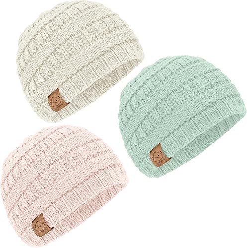 Vista 145 de KeaBabies 3-Pack Baby Beanies for Boys, Girls - Stretchy Knit Baby Hats, Cute Newborn Sweet Pea