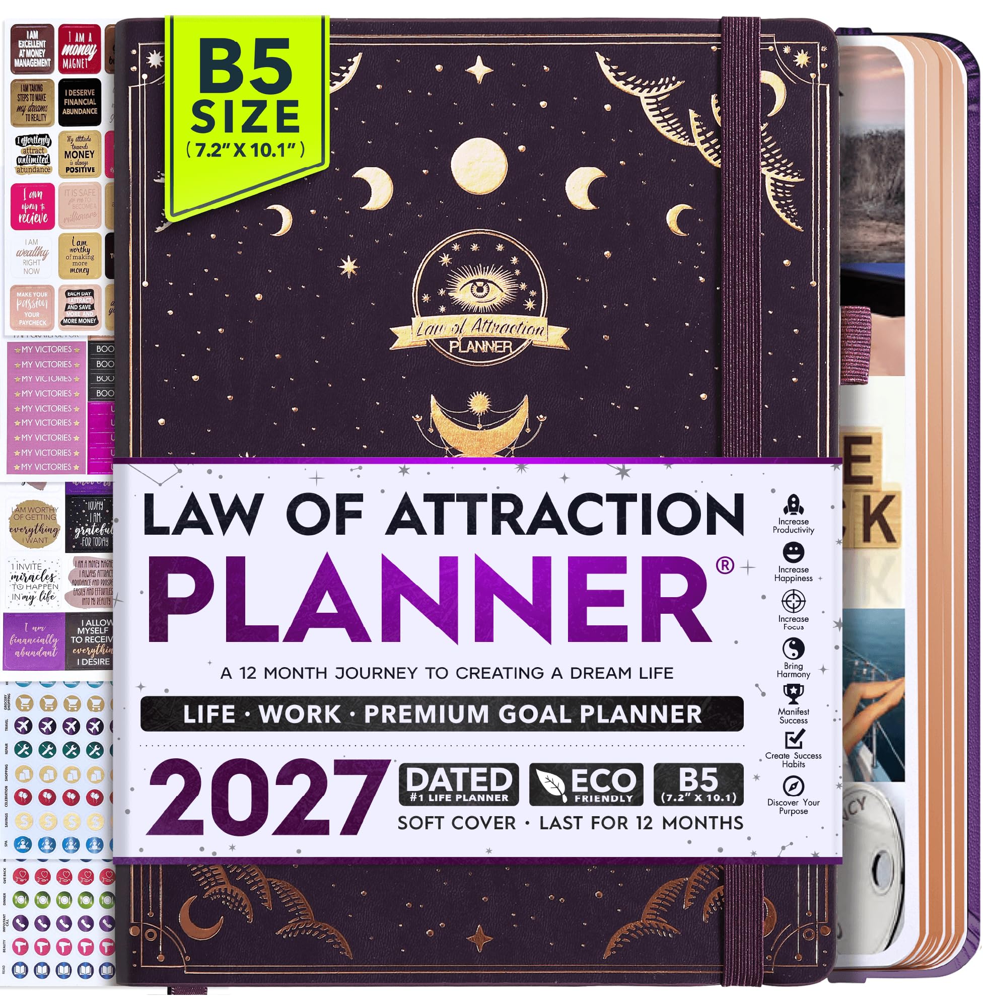 2027 Planner Weekly and Monthly &amp; Manifestation Journal for Women