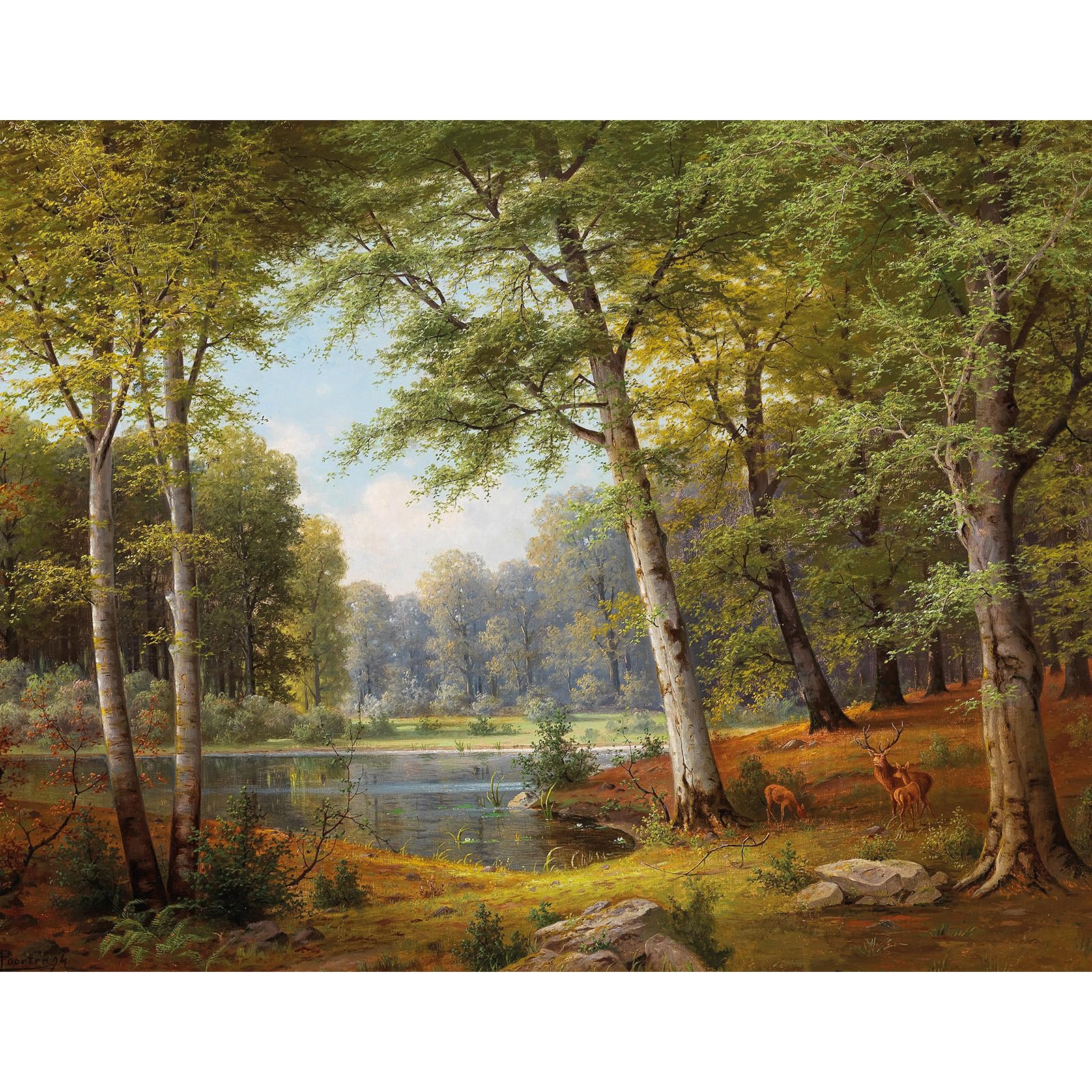 Chengqism Jigsaw Puzzles 100 Pieces for Adults Landscape Puzzle 100 Pieces Forest 100 Piece Jigsaw Puzzle with Extra Large Piece for Adult Educational Games-Home Decor Puzzles for Adult Teens Seniors — image 1