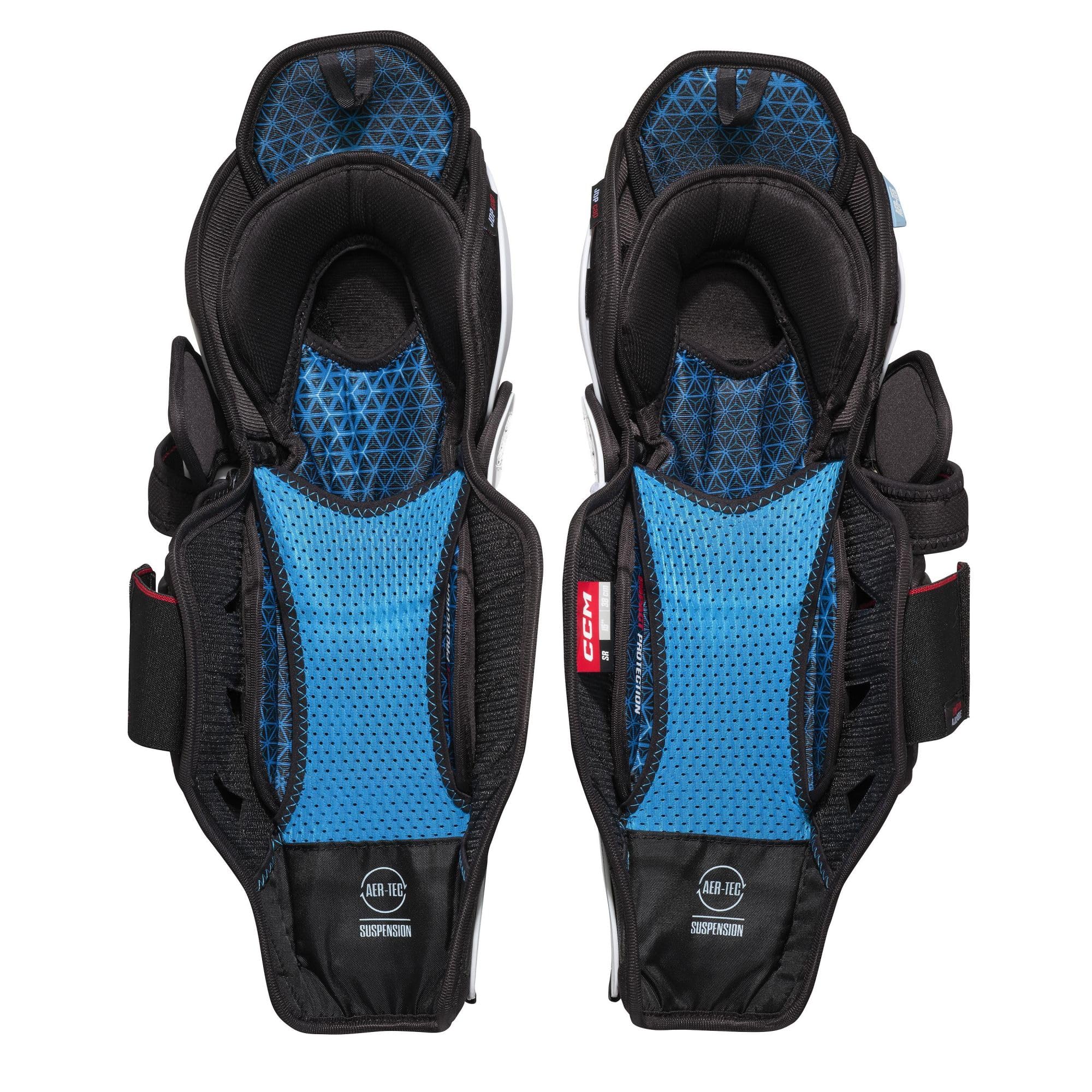 CCM JetSpeed ​​FT8 Pro Senior - Espinilleras para hockey sobre hielo