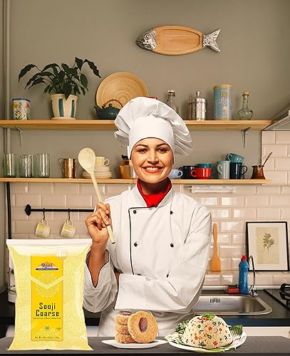 Miniatura 4 de Rani Sooji harina gruesa Farina Suji Rava Rawa sémola de trigo de 64 onzas 4 libras 40lbs  totalmente natural  Vegana  Sin OMG  Origen indio