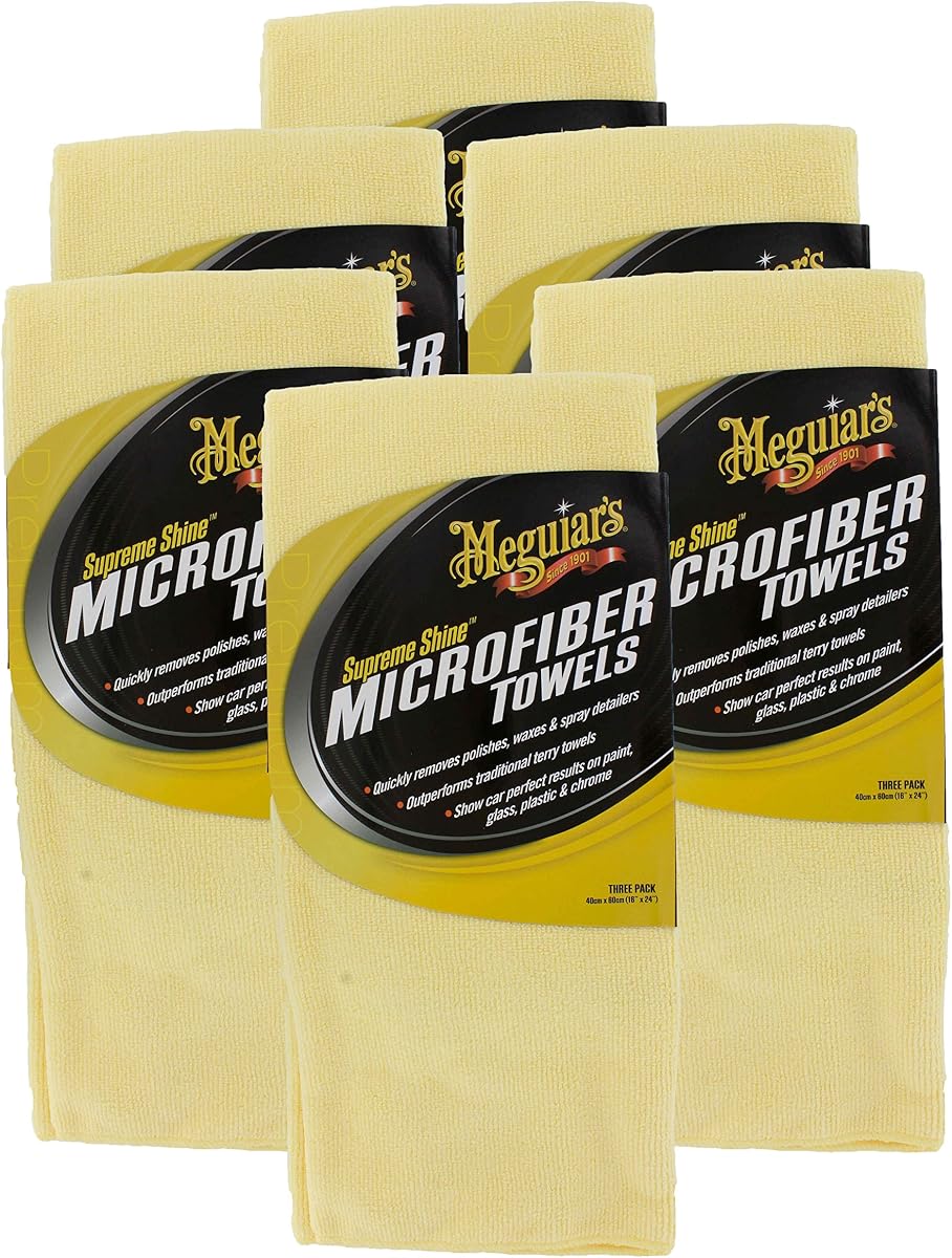 X2020 Supreme Shine Microfiber Towels (6 Packs of 3)