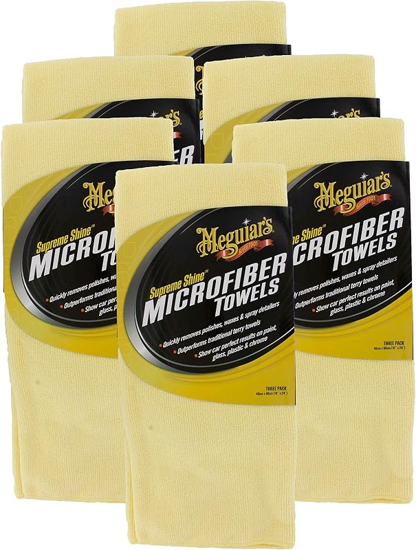 X2020 Supreme Shine Microfiber Towels (6 Packs of 3)