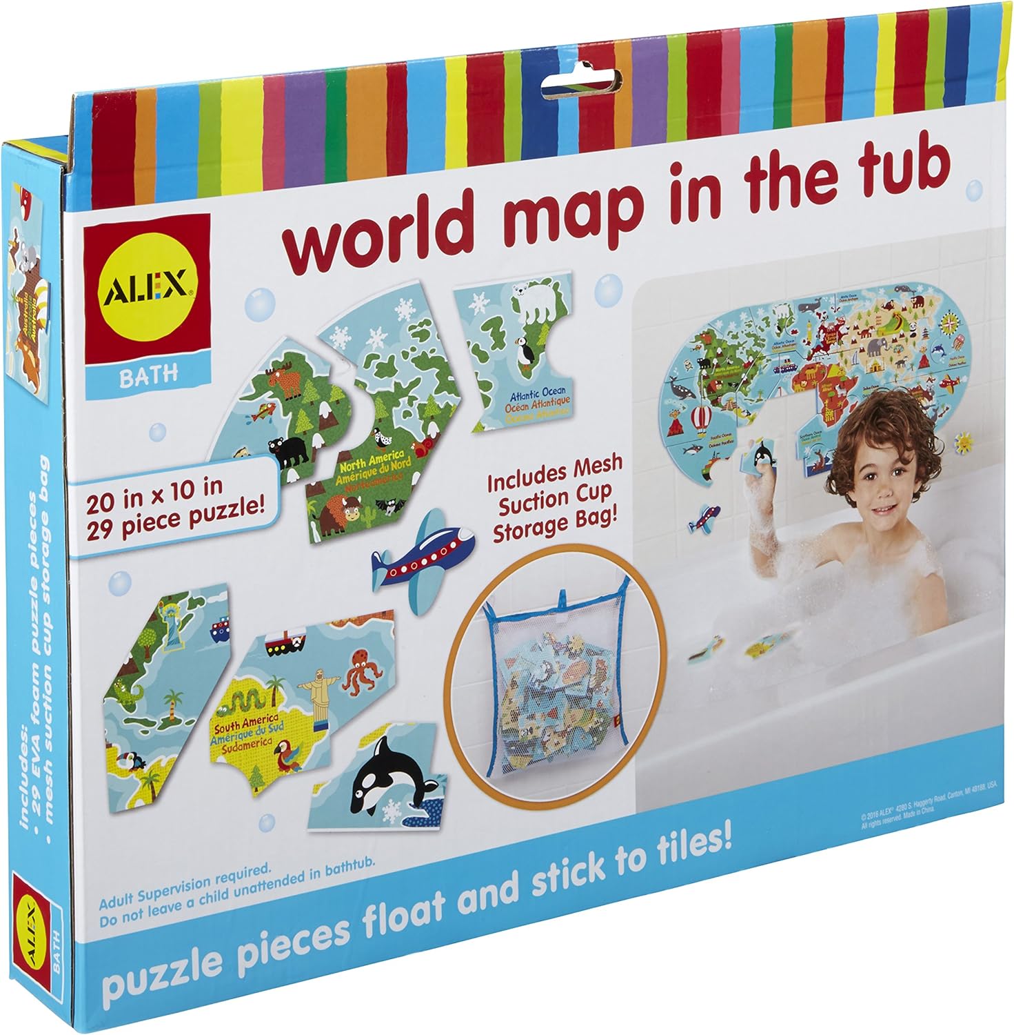 ALEX Bath World Map in the Tub