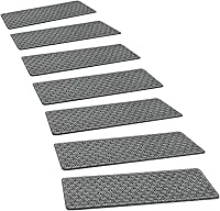 Vista 18 de PURE ERA Bullnose - Juego de peldaños de alfombra para escaleras sin cinta, antideslizantes, protectores de escaleras para interiores, alfombras