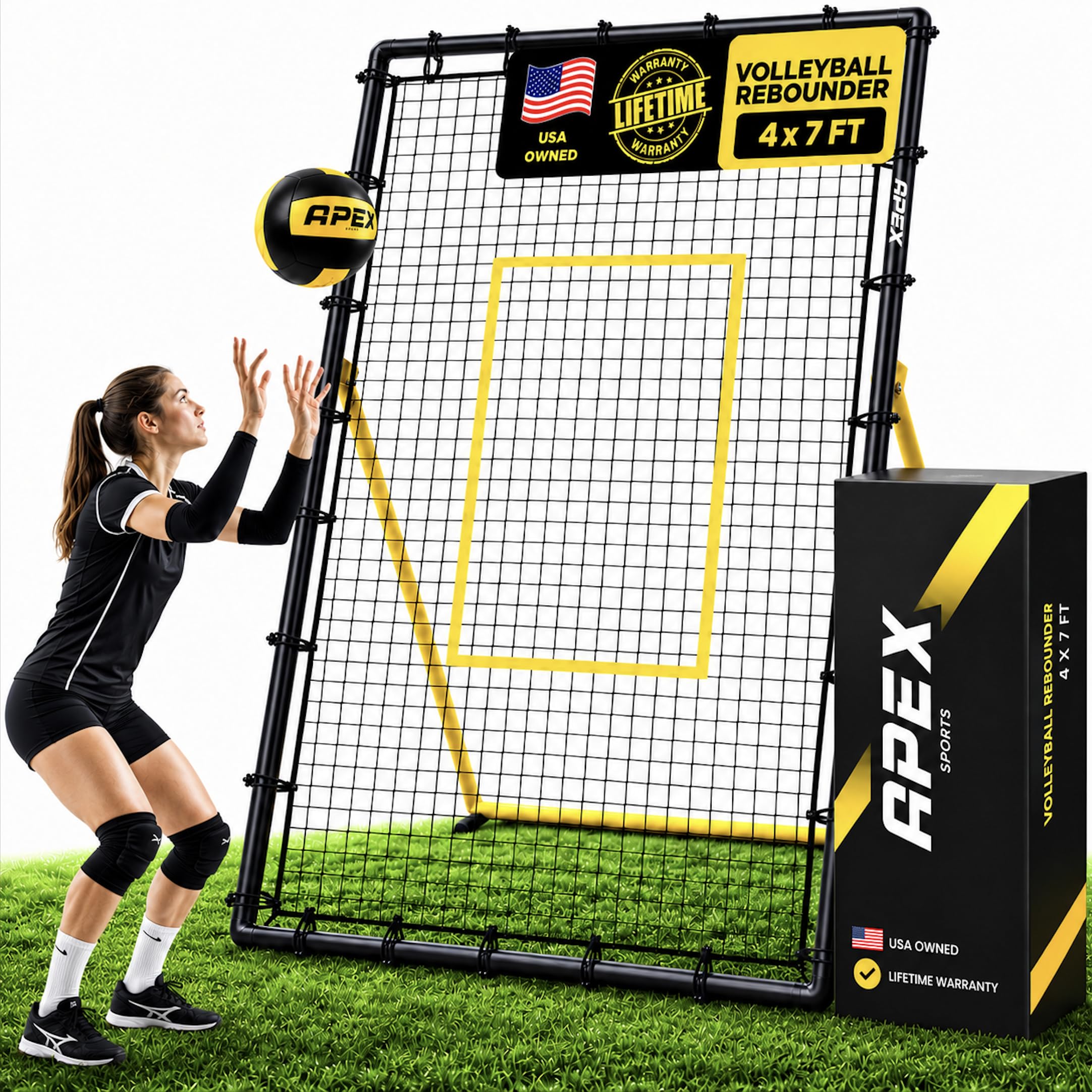Amazon | Apex Sports バレーボールリバウンダー 角度調節可能 7×4