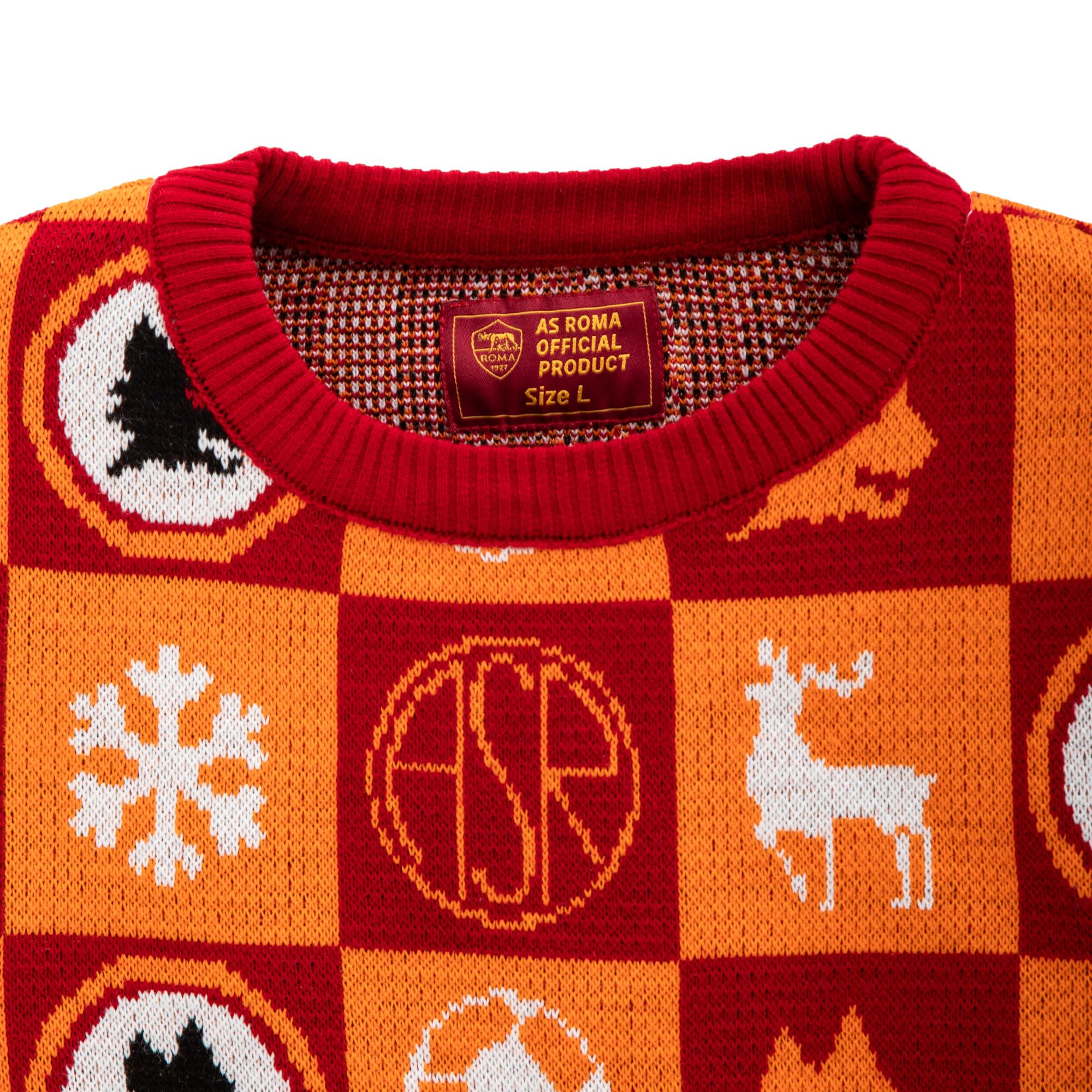 AS Roma Maglione Natale, Unisex-Adulto