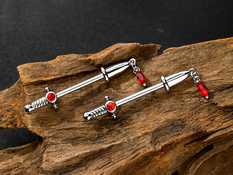 Nipple Shield Piercing CM Crareesi Gothic Dagger Nipple Rings