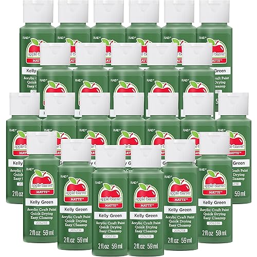 Apple Barrel Acrylic Paint, Kelly Green (Pack of 24) 2 oz, 20523EB- (Pack of 24)
