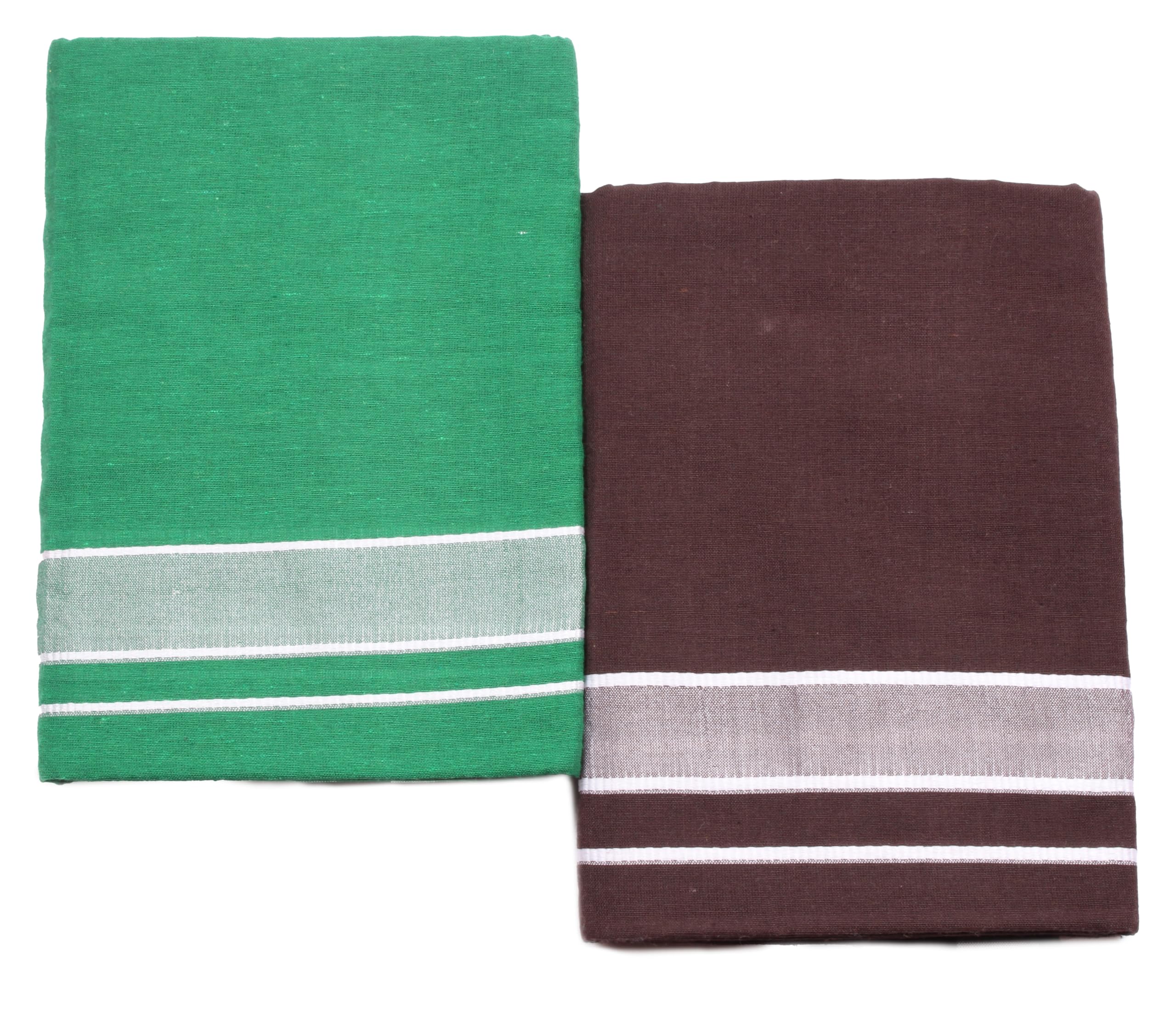 tharunsha elite Cotton Men's Single Dhoti -1.9 Mtrs Color Cotton Bright Color Dhoti Red Set of 2-picture-25