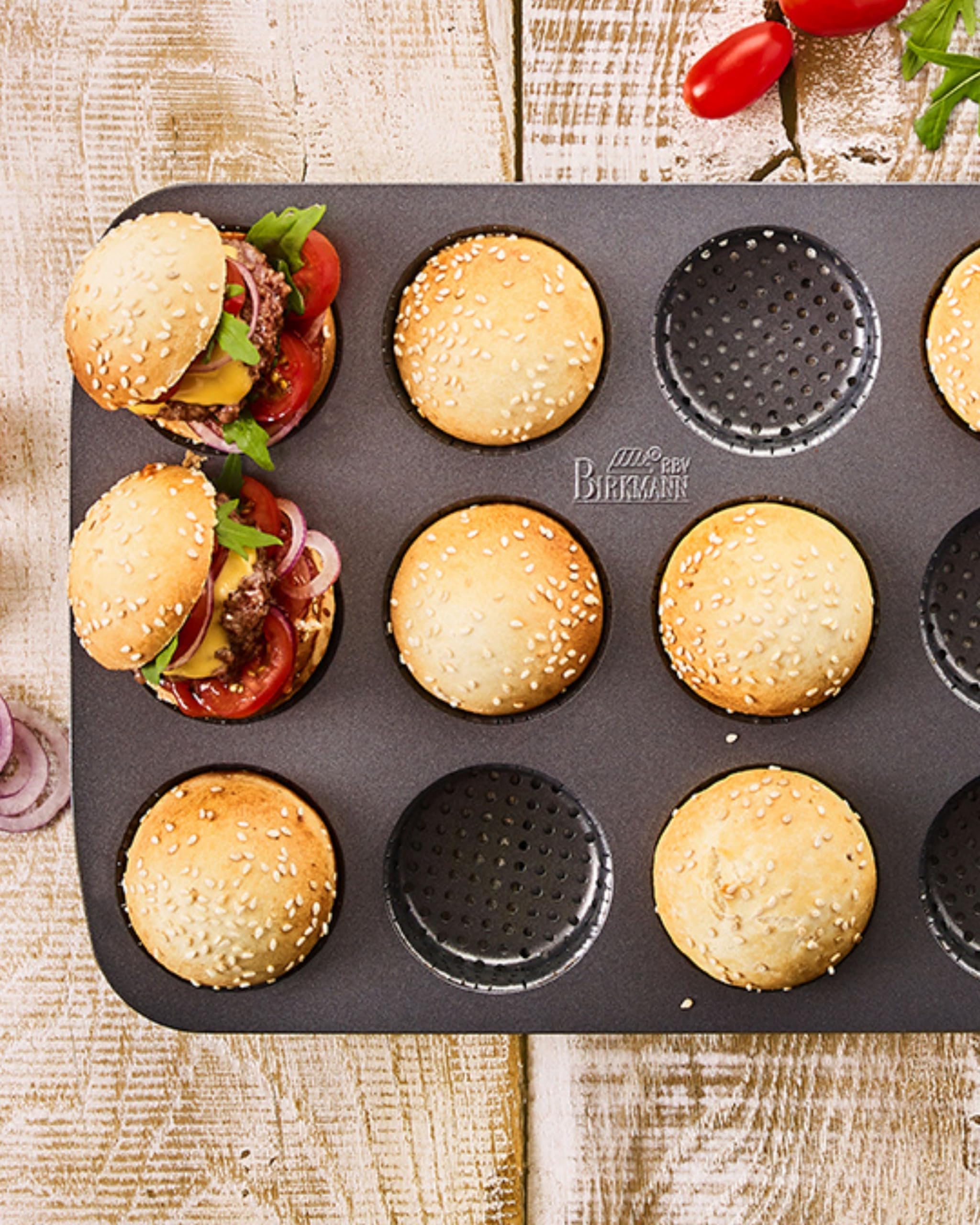 RBV Birkmann, 210417, Laib e anima, mini teglia per panini da birra, 12 scomparti, 29 x 22 x 2 cm