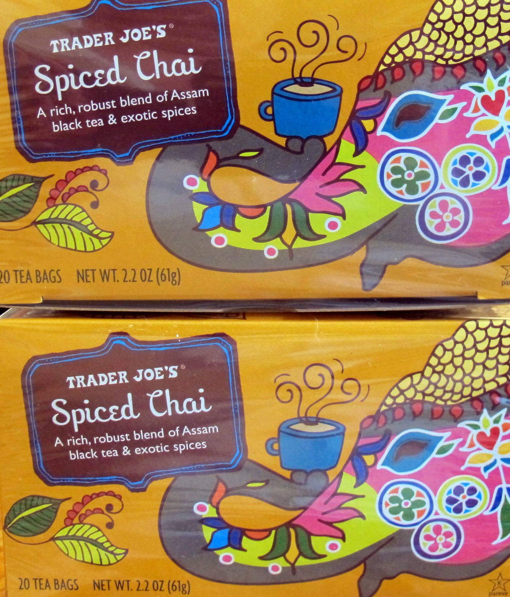 Trader Joe's Spiced Chai Tea2 pkgs of 20 tea bags