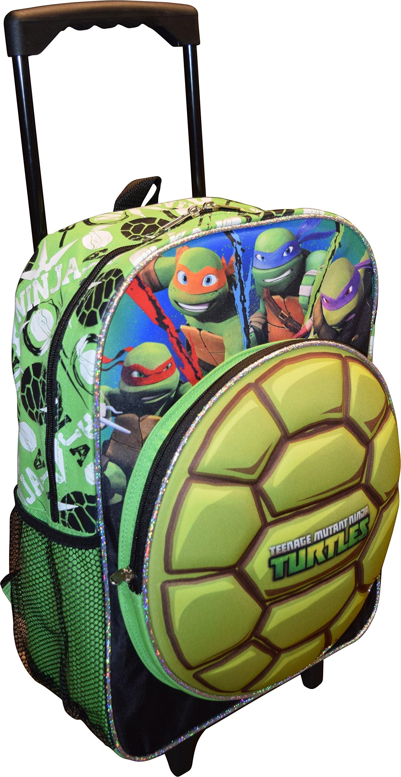 Ninja Turtles Heys TMNT 16" Travel Rolling Backpack With Shoulder Strap