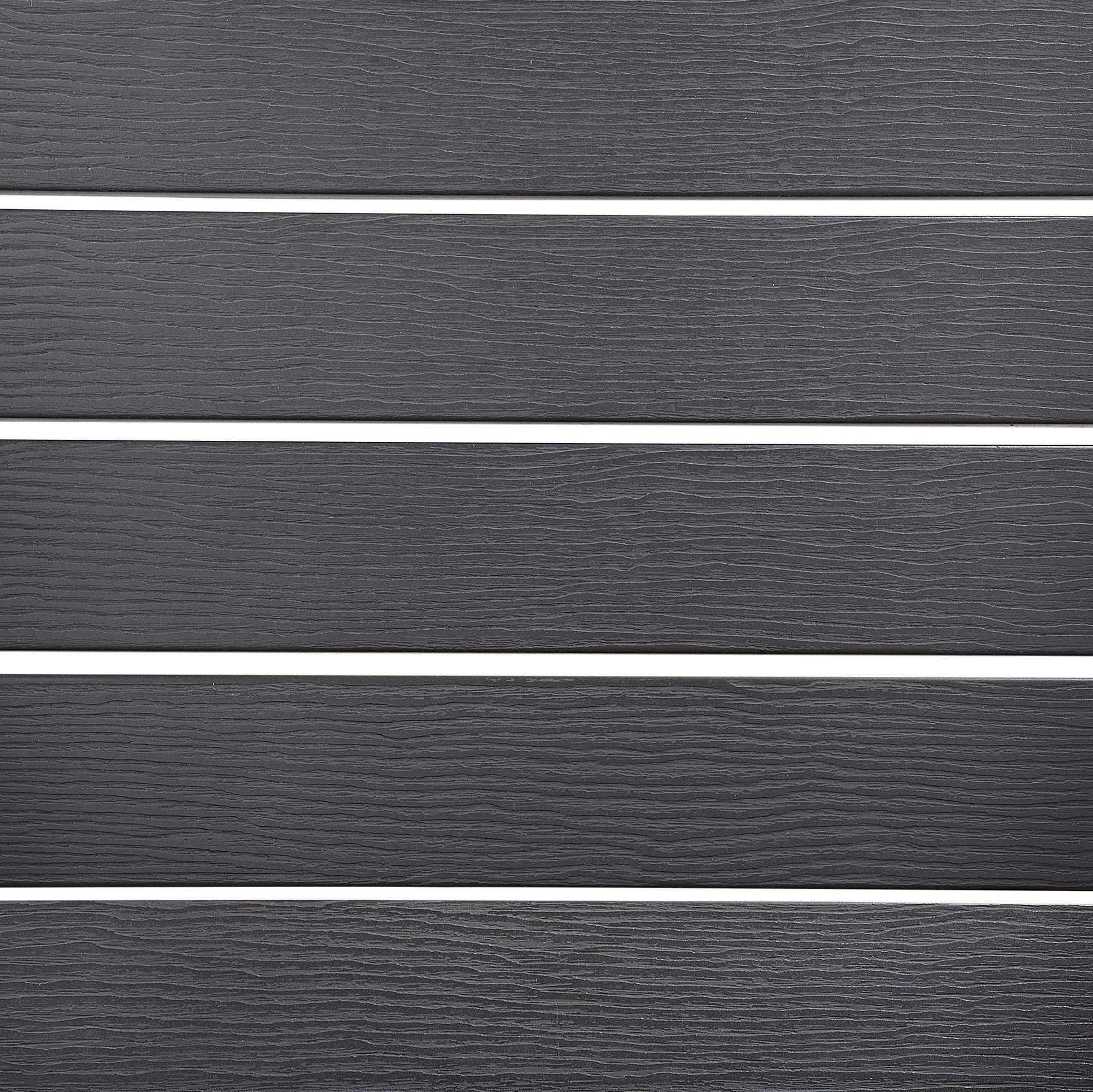 Beliani Silla de jardín Gris Oscuro de Madera sintética Resistente a la Intemperie Estilo Moderno Adirondack