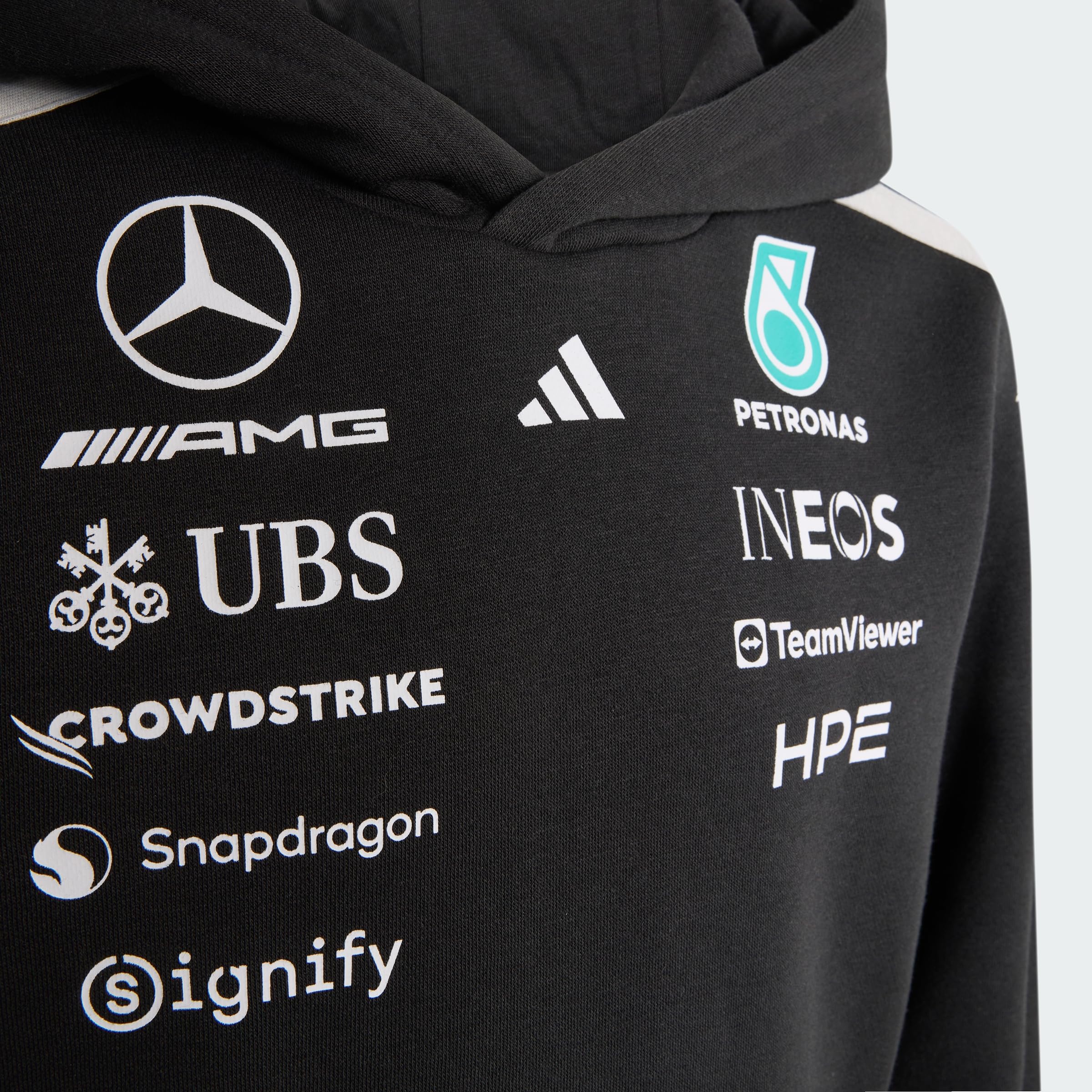 adidas Uniseks - dzieci Mercedes - Amg Petronas Formula 1 Team Driver Hood Sweatshirt, black, 13-14 Years