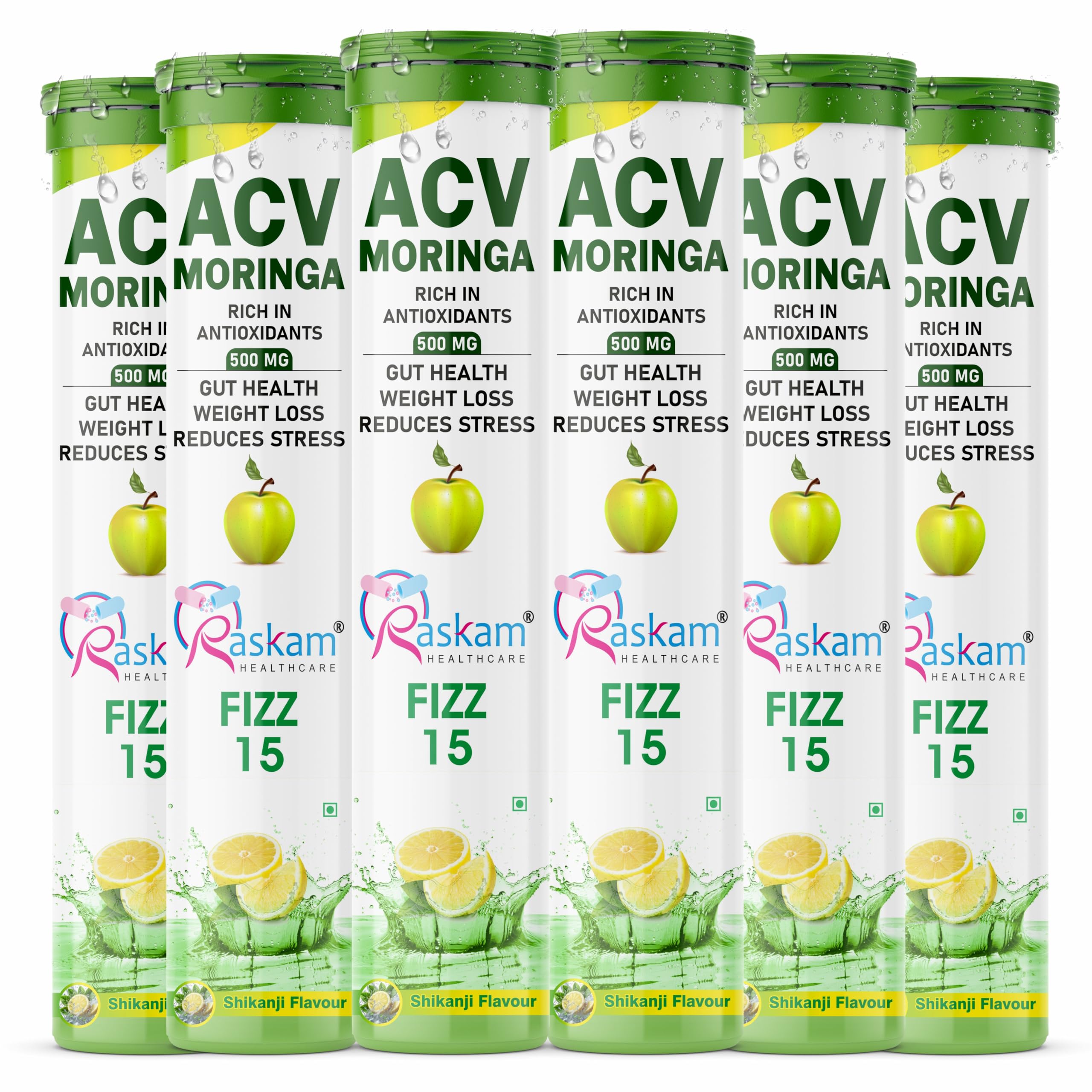 Healthcare ACV Moringa 15 Effervescent Tablets 500mg Apple Cider Vinegar With No Added Sugar For Gut Health | Immunity Booster | Weight Loss | (Pack of 4, Refreshing Green Apple Flavour) — Amazon image 20