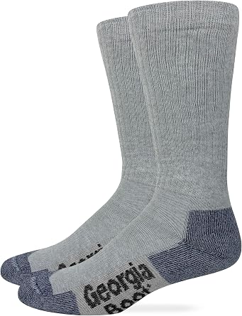 Georgia Boot Mens Ultra Dri Midweight Seamless Toe Crew Socks 2 Pair Pack