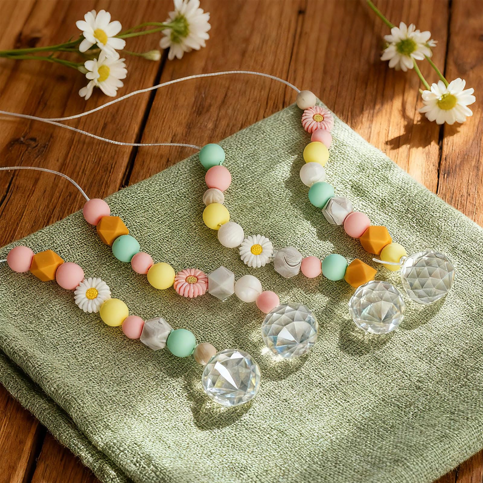 5 Stück Kristall Sonnenfänger Bastelset DIY Kristalle Anhänger Suncatcher Kinder für Kindergeburtstag Baby Party Fenster Haus Garten Deko (Bastelse-A)