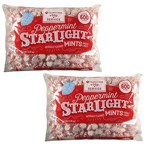 Member's Mark Original Peppermint Starlight Mints Hard Candy Envuelto individualmente (1,200+ ct.) 14 libras