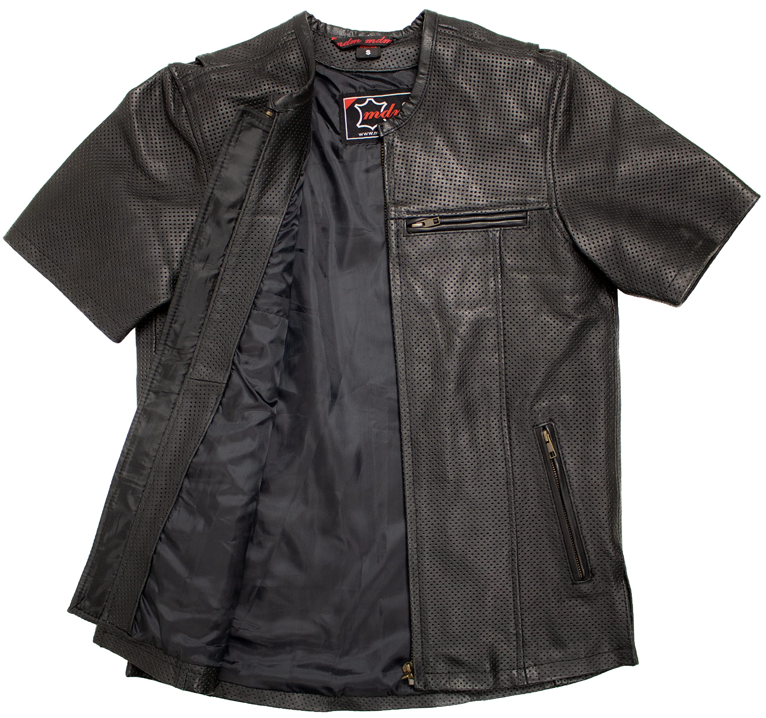 Herren Motorrad Biker Hemd/Kutte/Weste mit kurzen Ärmel