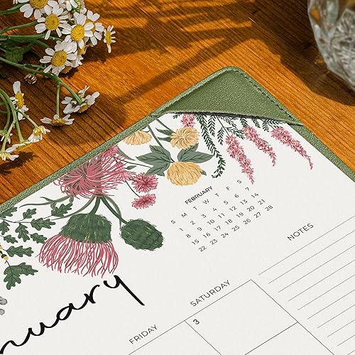 Miniatura 4 de Cabbrix Calendario de escritorio 2026 con alfombrilla de escritorio, calendario de escritorio de 15 x 12 pulgadas, de enero de 2026 a junio de 2027,
