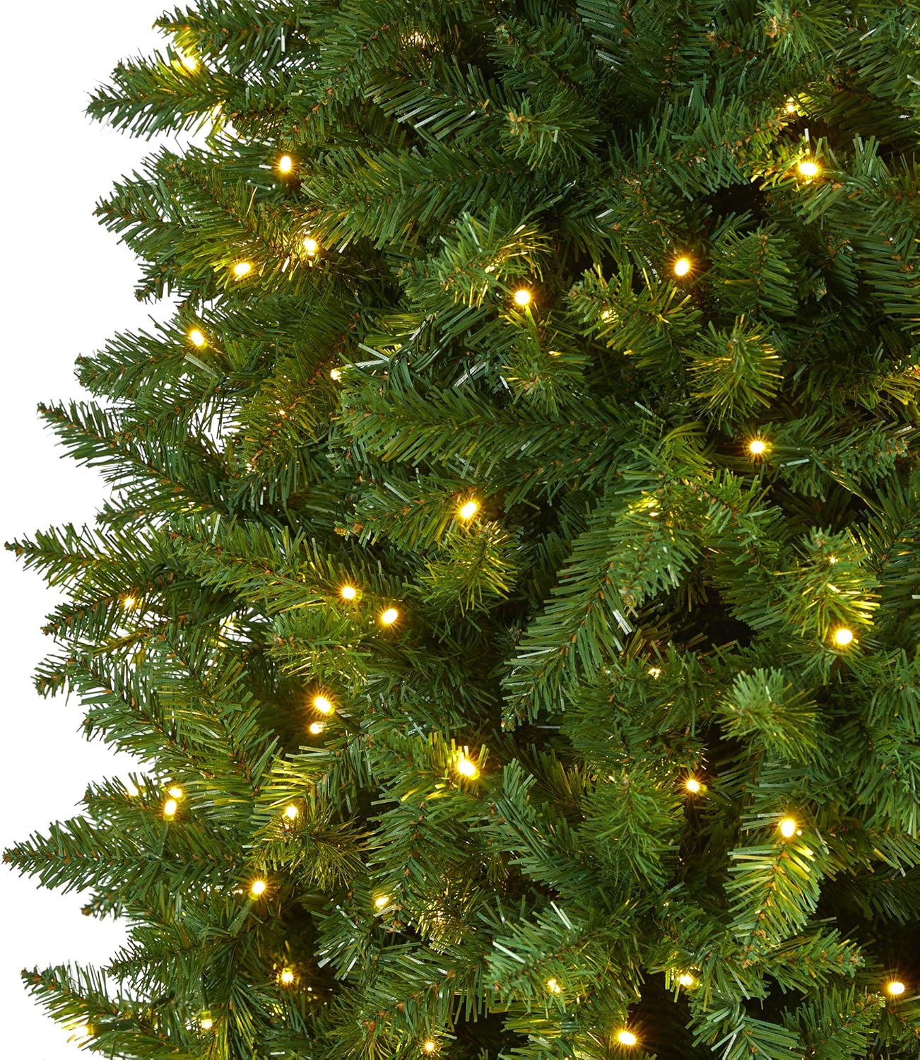 Nearly Natural 10ft. Slim Green Mountain Pine Artificial Christmas Tree with 800 Clear LED Lights