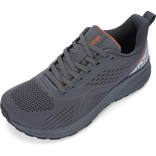 BRONAX Men's Wide Cushioned Supportive Road Running Shoes | Wide Toe Box | Rubber Outsole
