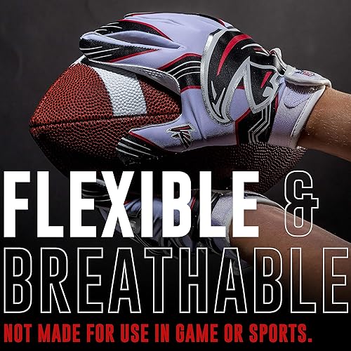 Vista 72 de Franklin Sports - Guantes de receptor de fútbol americano juvenil con logos de equipos de la NFL, palma de silicona, todos los tamaños juveniles