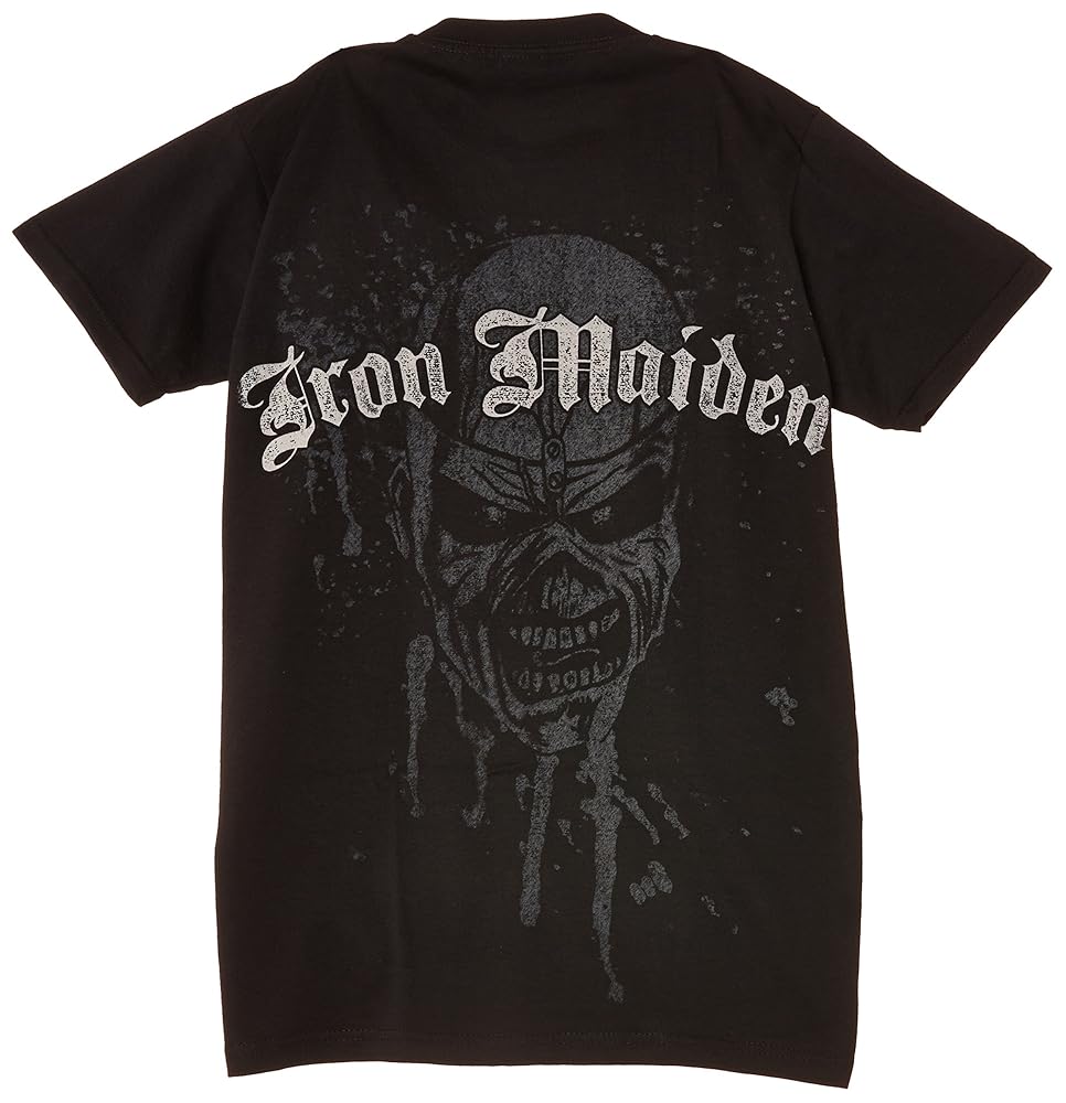 アイアンメイデン オーバーサイズTシャツ 黒 バンドTシャツ オーバーサイズフィットTシャツ - ブラック／Iron Maiden - Men