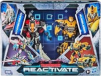 Vista 5 de Transformers: Reactivate - Juego de 2 figuras de acción de conversión de 6.5 pulgadas de Bumblebee y Starscream, inspiradas en videojuegos, 8+