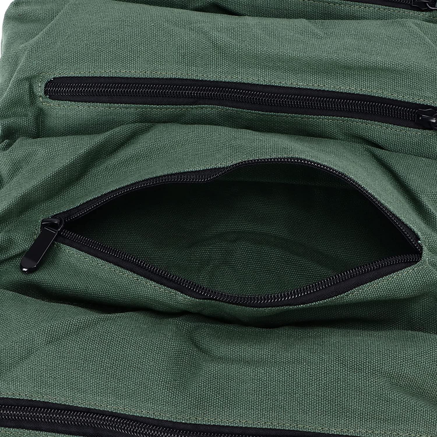 Torba na narzędzia Organizer Torba na kółkach z 5 kieszeniami na suwak, przenośnym wodoodpornym płóciennym gadżetem Zawijane etui do przechowywania Wiszący organizer Torby do prac ogrodowych na zewnąt
