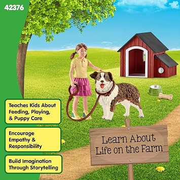 Schleich Farm World - 5Pc Dog Kennel Playset - Kids Ages 3+ | 42376