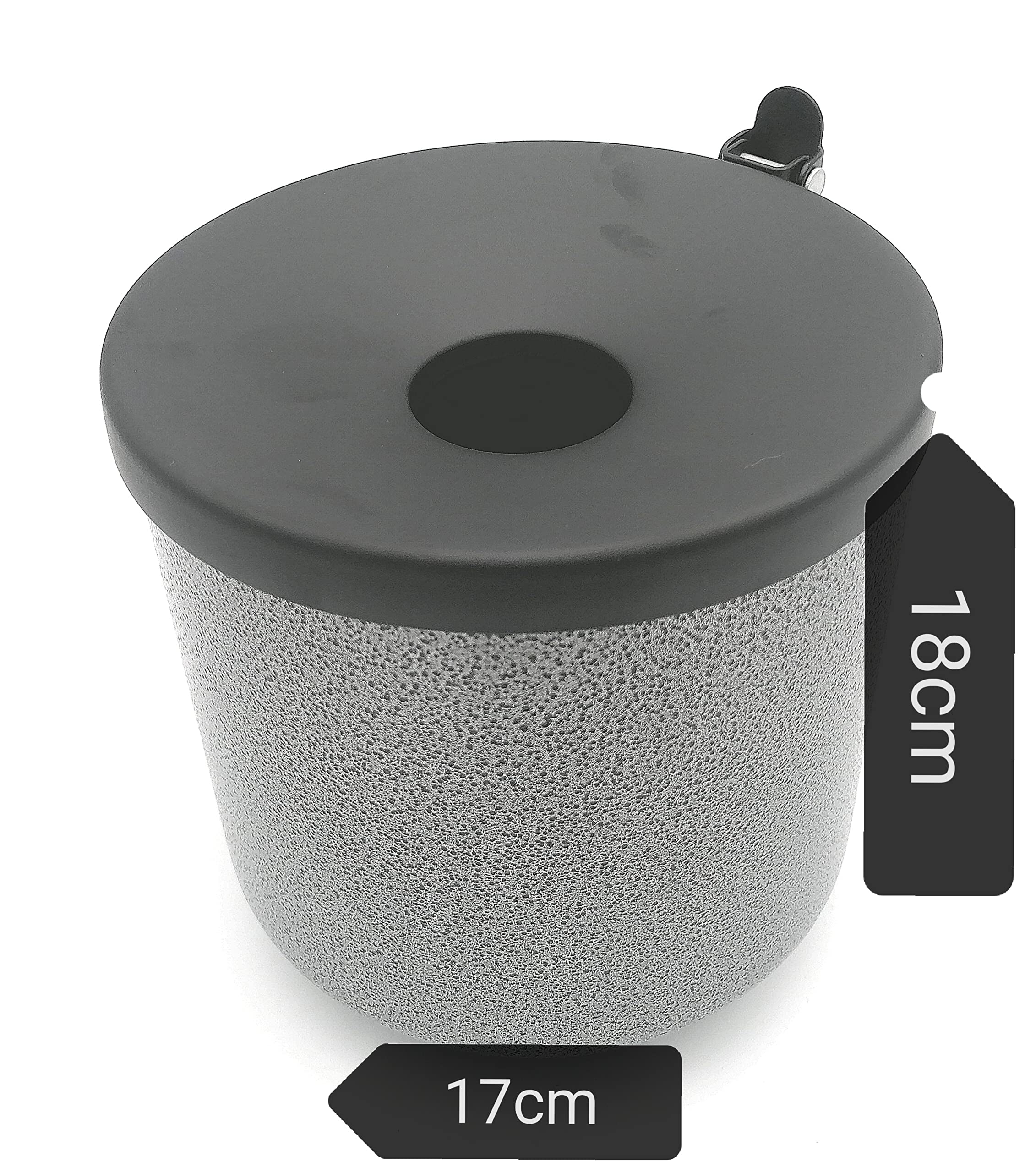 NUISIPRO - Cenicero exterior grande y resistente, capacidad 2 l, montaje en pared