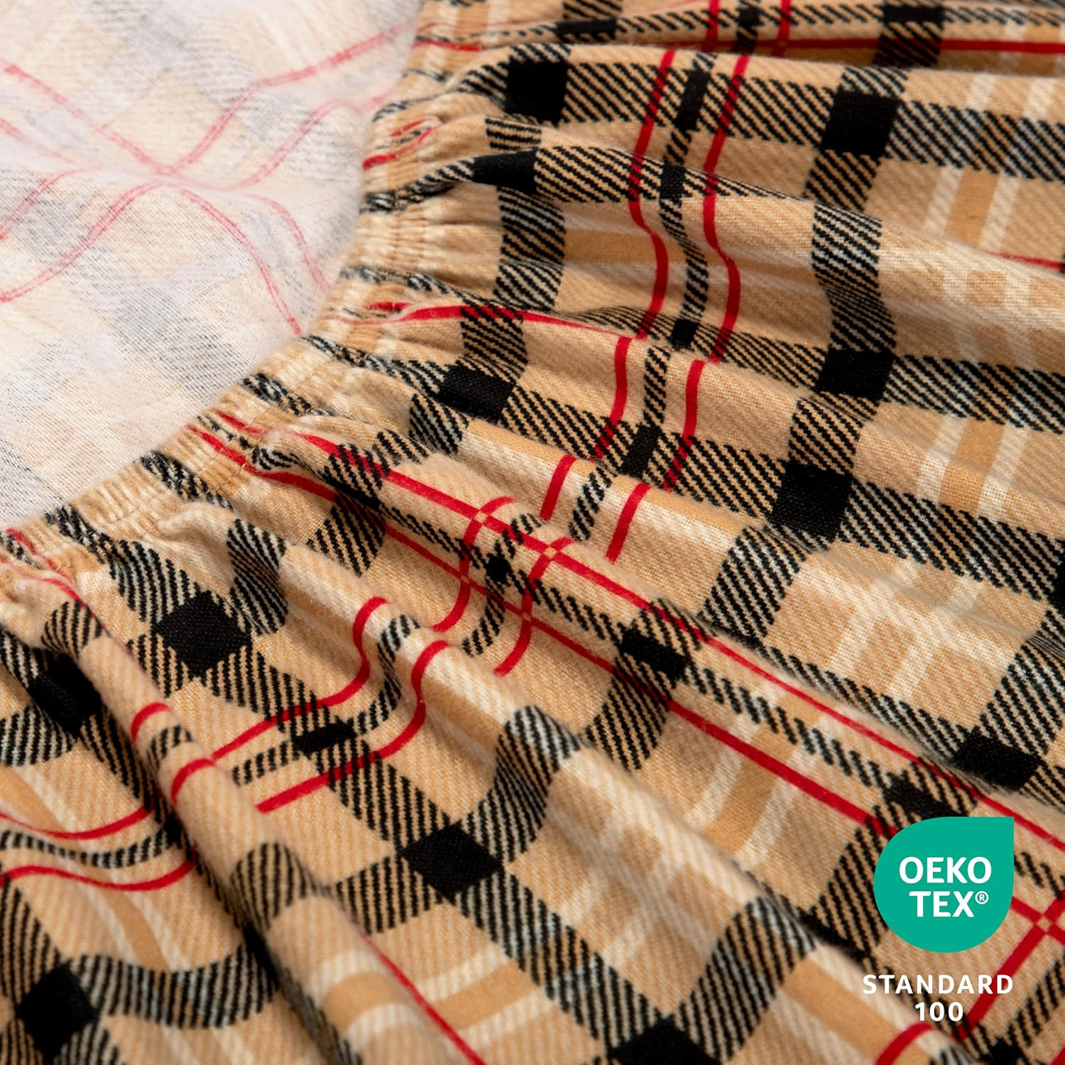 Bare Home Cotton Flannel Sheet Set Prints, 100% Cotton, Velvety Soft Heavyweight - Double Brushed for Softness & Comfort - Deep Pocket - Bed Sheets (Full, Red Lodge Plaid) - Image 7