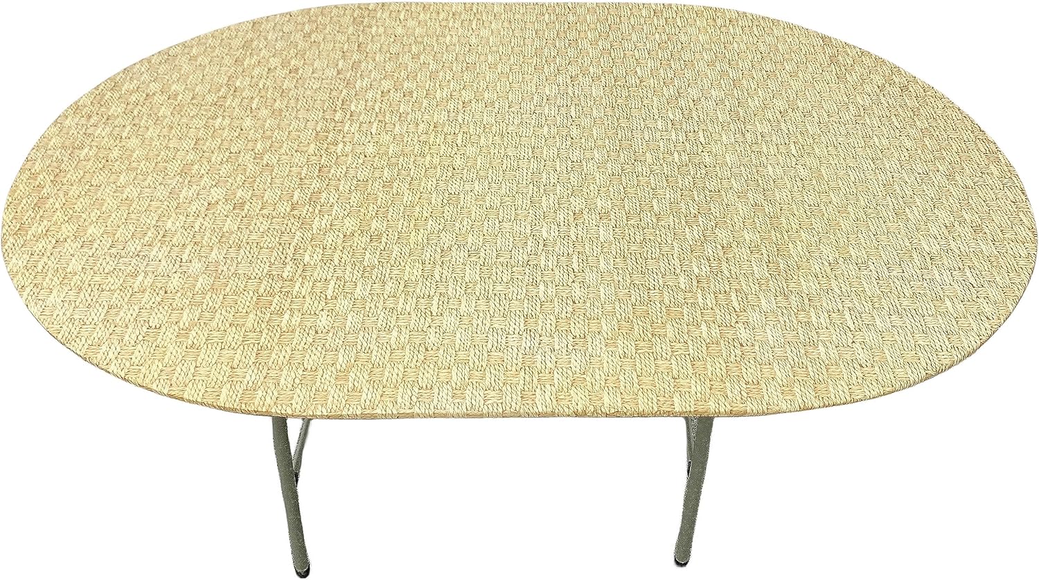 Round Vinyl Fitted Tablecloth with Flannel Backing Elastic