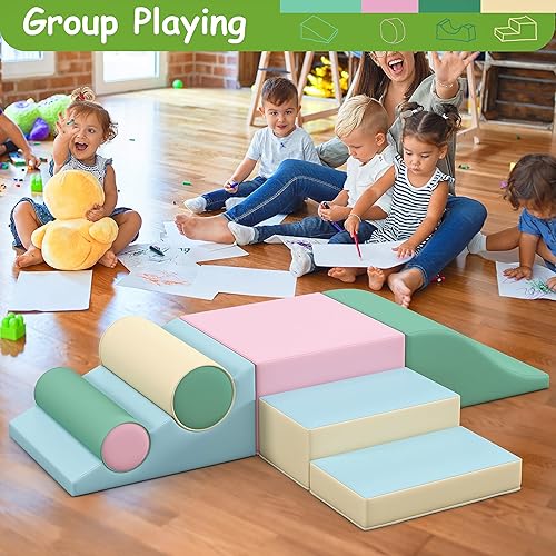 Miniatura 4 de Juguetes de escalada para niños pequeños en interiores, 2 piezas de actividades de escalada y gateo para niños pequeños de 20 pulgadas de largo x 20