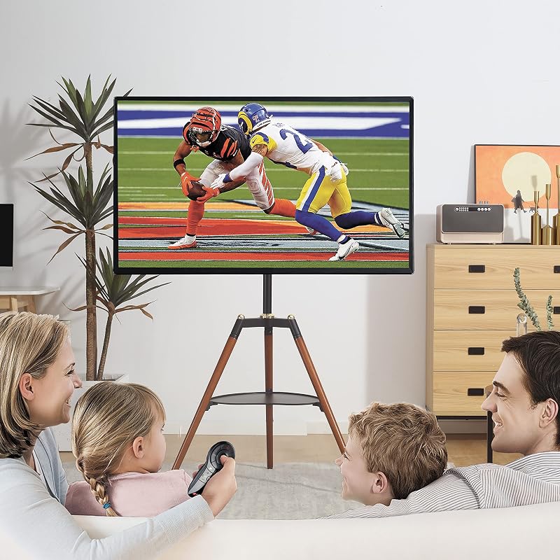 ETHU Easel TV Stand with Plate for 32-65" TV, 140° Swivel, 88lb Cap image 5