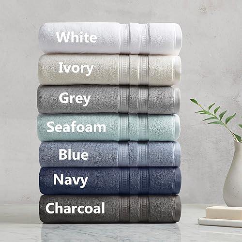 Vista 7 de Beautyrest Plume - Juego de toallas de baño 100 % algodón, lujosamente suave al tacto, calidad de spa premium de 26.46 oz/m², duraderas