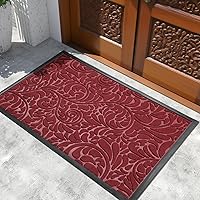 Vista 19 de Yimobra Tapete para puerta de entrada exterior, 29.5 x 17 pulgadas, impermeable, resistente, para puerta delantera, tapete antideslizante resistente