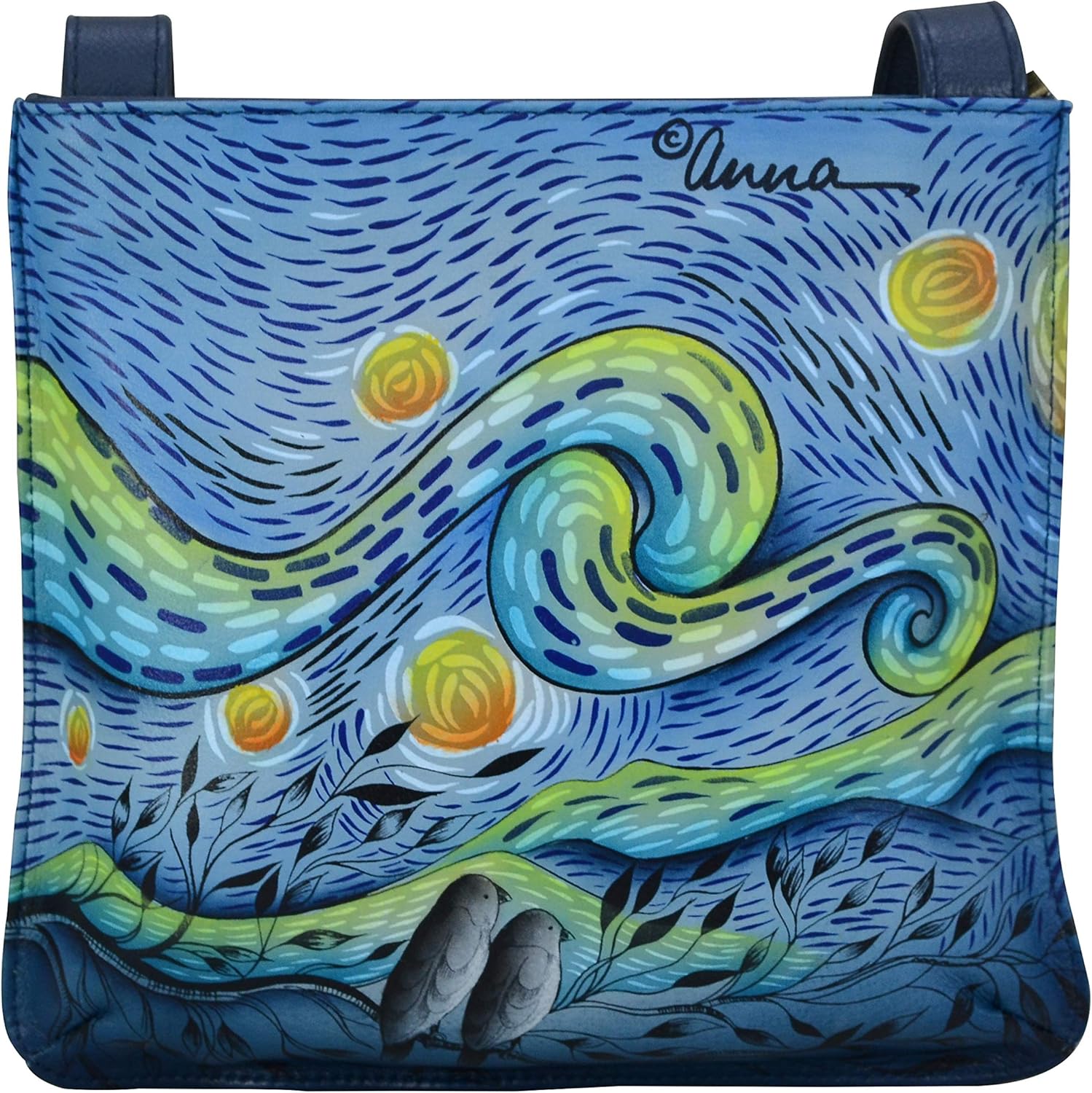 Anna by Anuschka Women's Genuine Leather Large Cross-Body Handbag | Zip-Top Multi-Compartment Organizer - Image 2