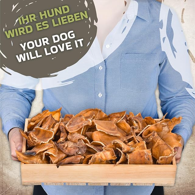 Foto 6 de 8 de Orejas de cerdo cortadas para perros, 1 kg (aprox. 43 - 48 unidades), sin cereales