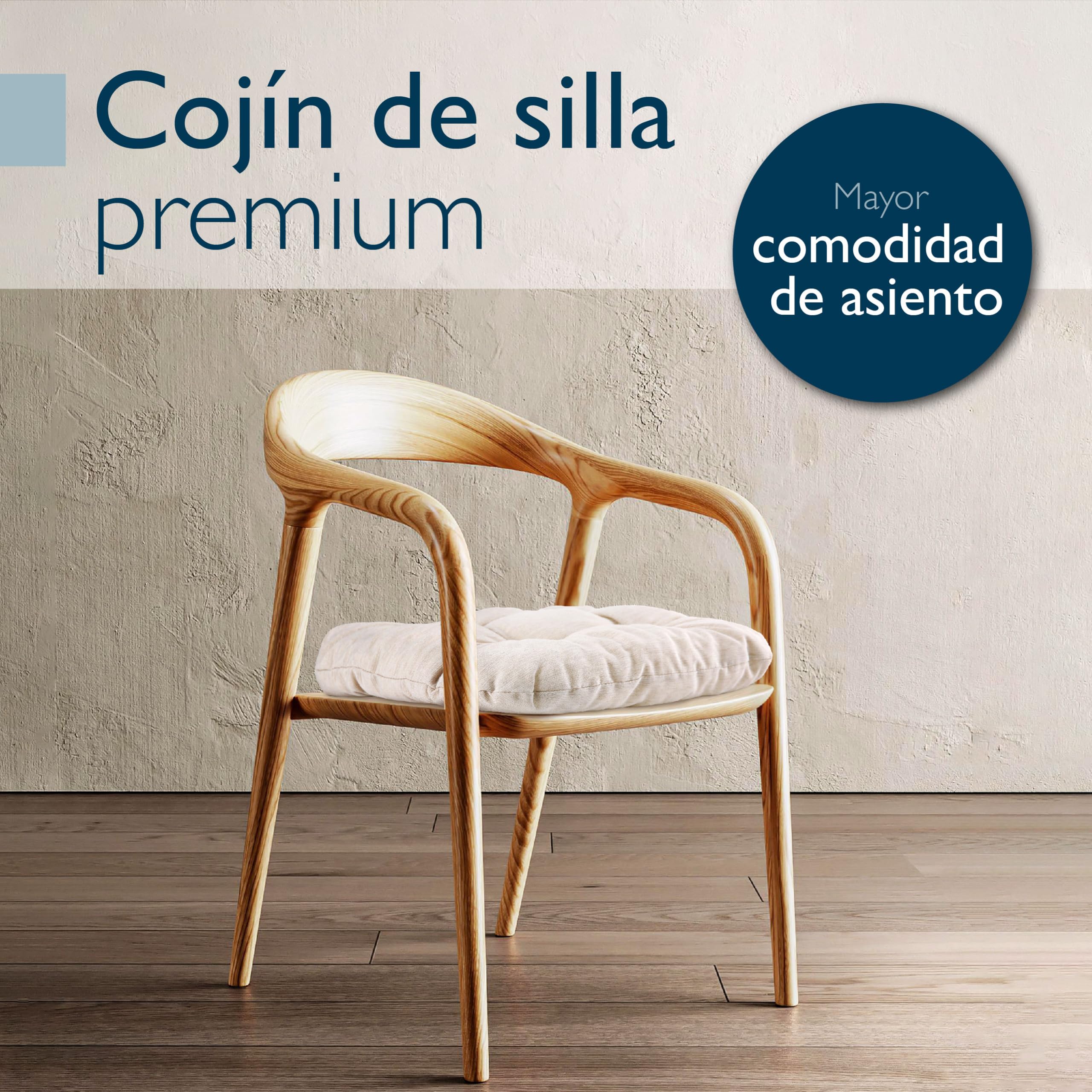 Beautissu 6X Cojines de Silla Premium para Interior y Exterior, Made in EU