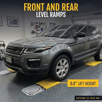 DIY Front End Wheel Alignment Kit - Includes Set of Turn Plates, Camber Caster KPI Guage, and Alignment Wheel Clamp - At Home Car Alignment Tool Kit